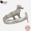 Cool Dachshund Sterling Silver Adjustable Ring 5a