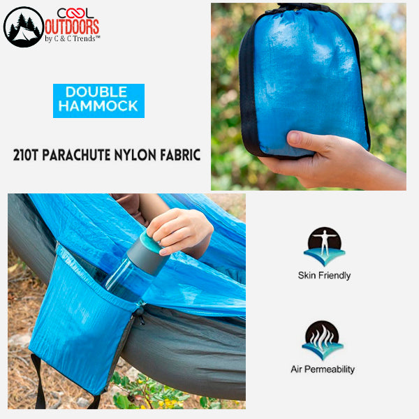 Cool Foldable Double Parachute Hammock 3