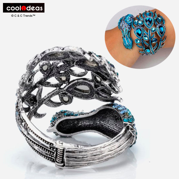 Cool Peacock Crystal Bracelet 9b