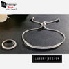 Cool Ring & Adjustable Bracelet Zirconia Set 5b