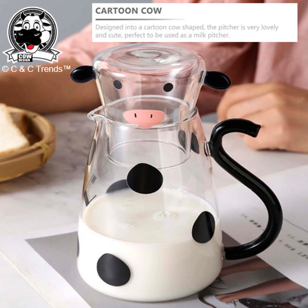 Cow Cartoon Glass Kettle Set 9
