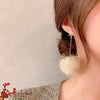 Fashion Snowflake Fluffy Pom Pom Earrings 3