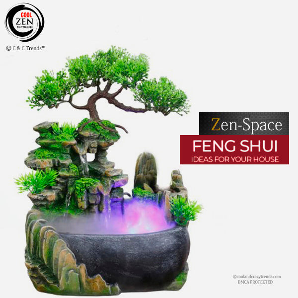 Feng Shui Garden with Relaxing Smoke Effect Waterfalls 1b