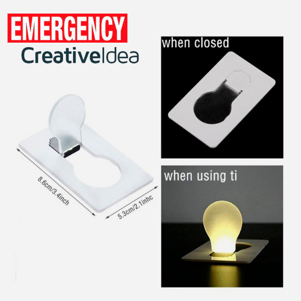 Foldable Emergency Credit Card design LED Light
