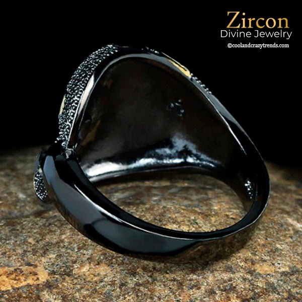 Forbidden Apple Zircon Black Ring 4a