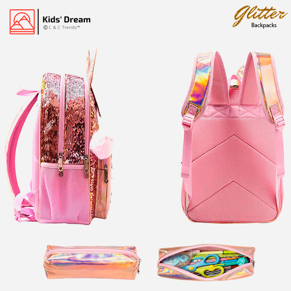 Glossy Sequins 3D Design Backpacks for Girls 6