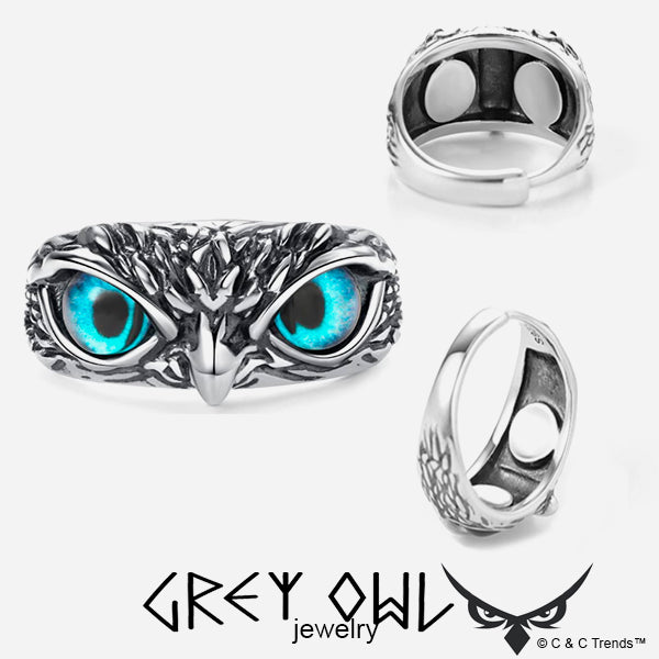 Great Owl's Eyes Resizable Ring 6