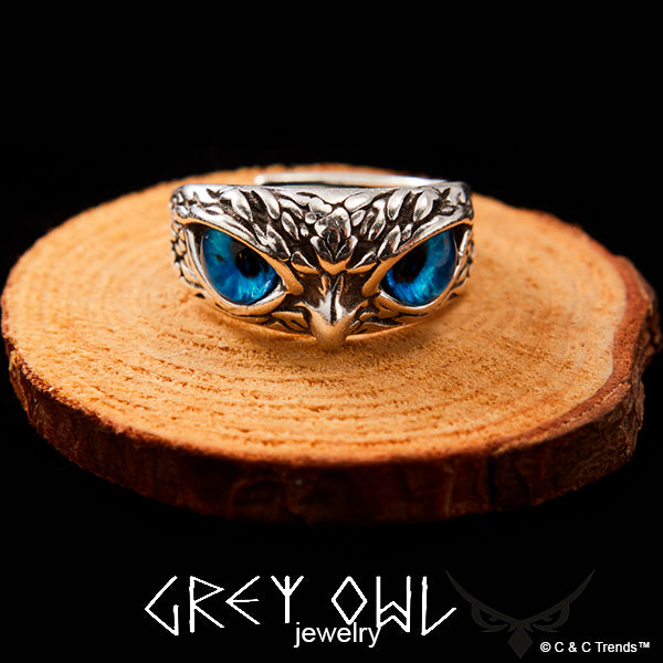 Great Owl's Eyes Resizable Ring 8
