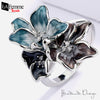 Handmade 925 Silver Enamel Flower Ring 3