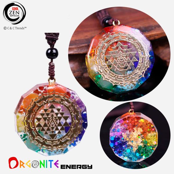 Handmade Orgonite Energy Geometric Necklace 1a