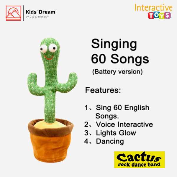 Interactive Twisted Dancing Cactus Plush Toy 10