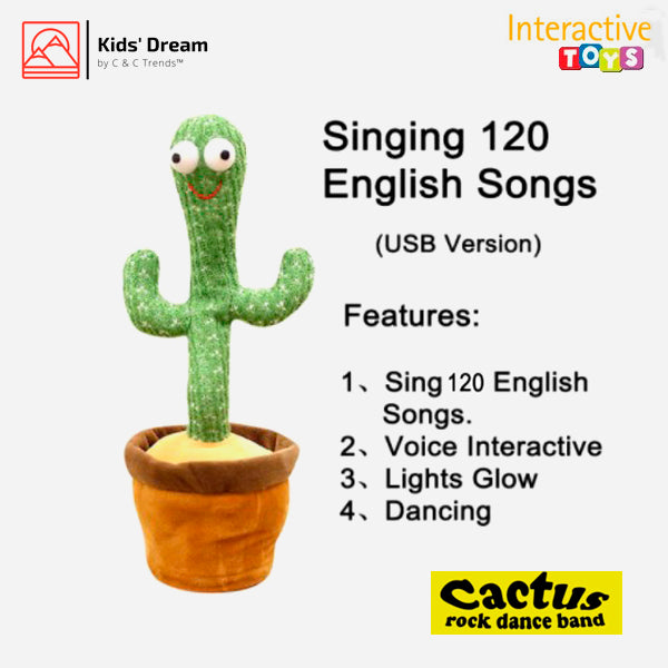 Interactive Twisted Dancing Cactus Plush Toy 12