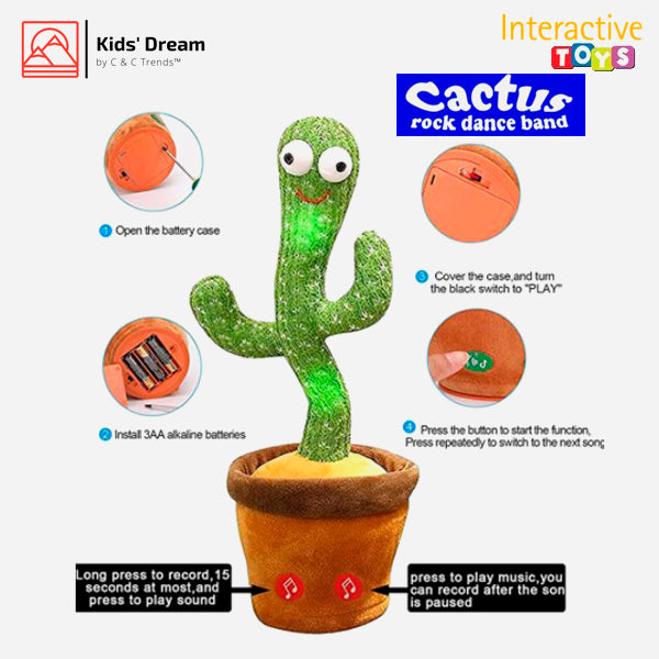 Interactive Twisted Dancing Cactus Plush Toy 7