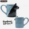 Handmade Kissing Cats Mugs Couple Set 3a