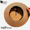 Letter Buckle Flat Top Straw Hat 7