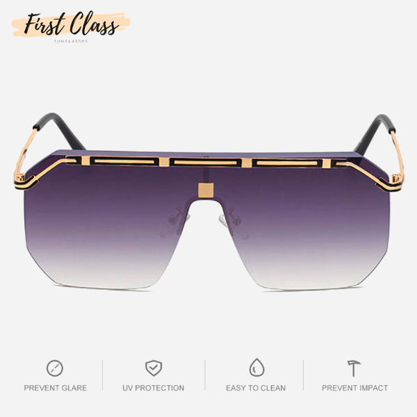 Luxurious Plating Frameless Square Sunglasses for Men 3