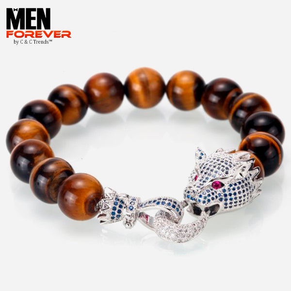 Luxury Dragon Zirconia Men's Bracelet 8