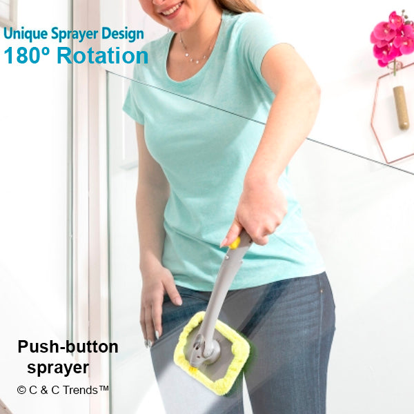 Microfiber Pivoting Folding Glass Cleaner with sprayer 9