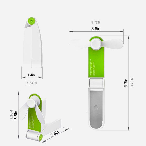 Mini Portable Folded USB Charging Fan 6a