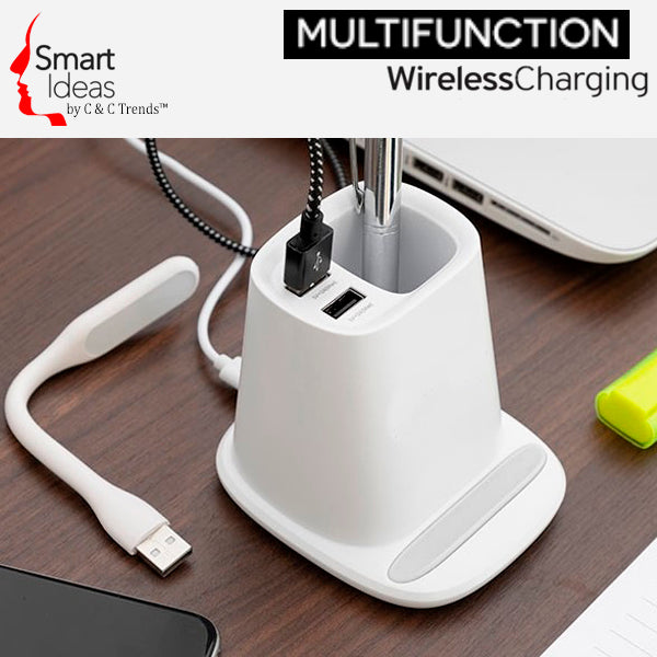 Multifunction Wireless Charger Desk Organizer 3