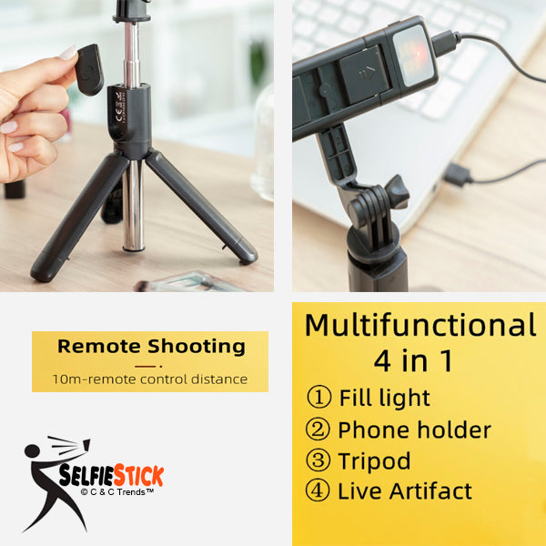 Multifunctional LED Bluetooth Selfie Stick 5