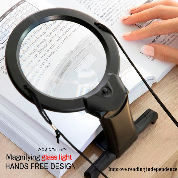 Multipurpose Hands Free LED Neck Magnifier Glass 8a