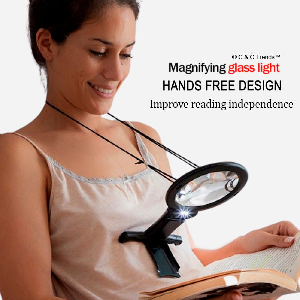 Multipurpose Hands Free LED Neck Magnifier Glass 9a