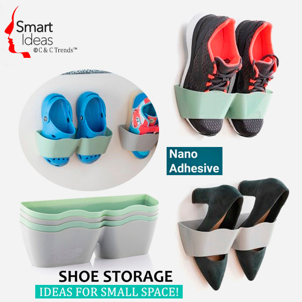 Nano Adhesive Hanging Shoe Racks 1a