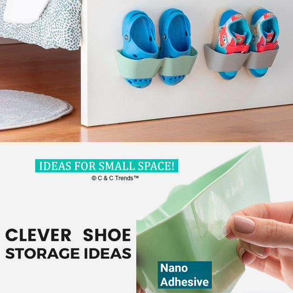 Nano Adhesive Hanging Shoe Racks 2a