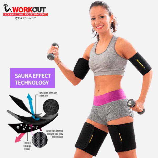 Neoprene Arm & Thigh Sauna Effect Sweatbands 2a
