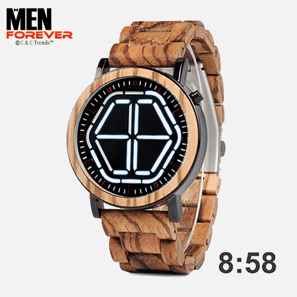 Night Vision Wooden Futuristic Watch 2a