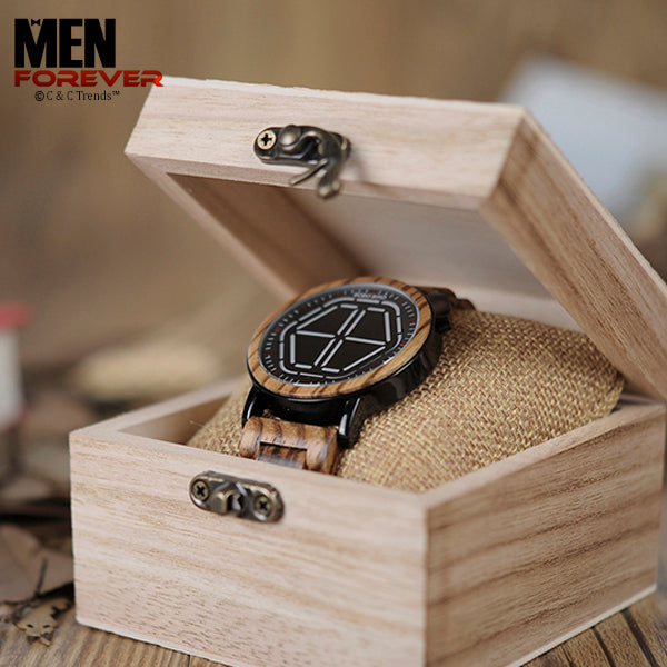 Night Vision Wooden Futuristic Watch 5a