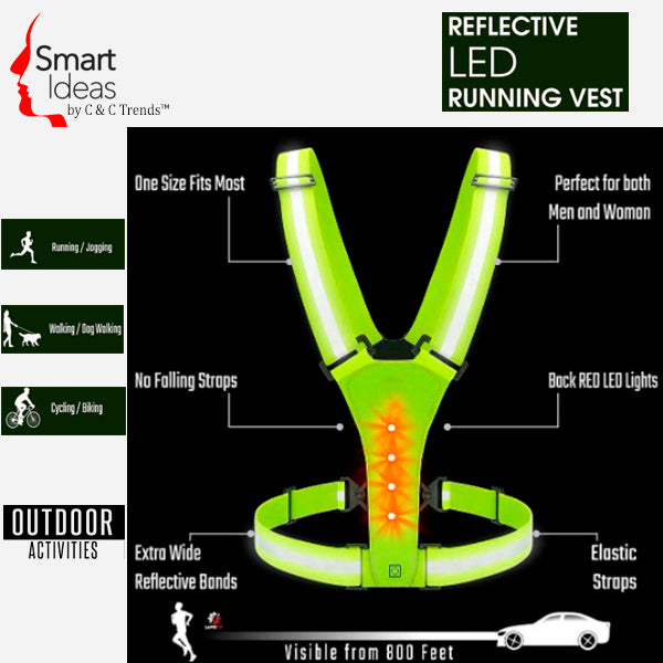 Outdoor Activities LED Reflective Safety Vest 5