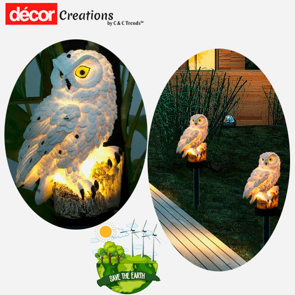 Owl Design Waterproof Solar Garden Lamp  7a