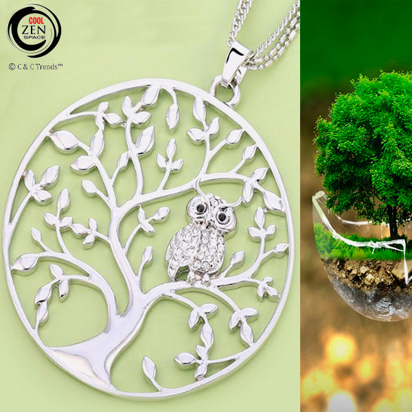 Owl Tree of Life Necklace 10a