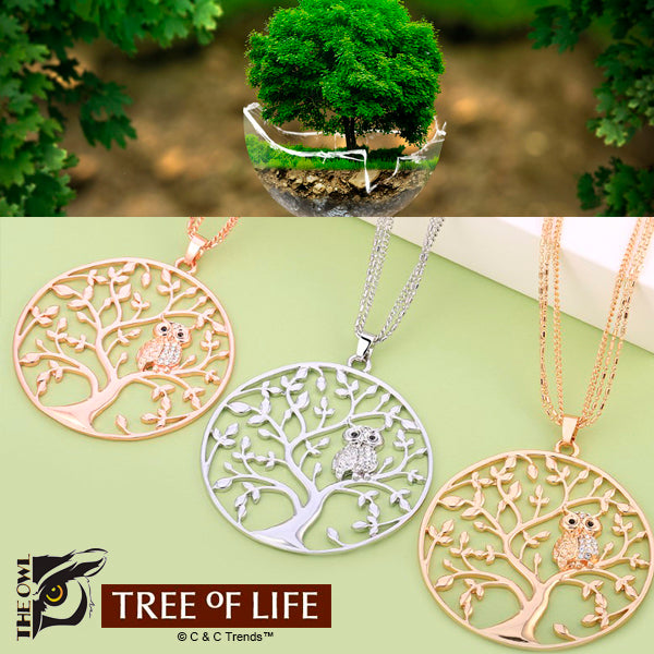 Owl Tree of Life Necklace 12a