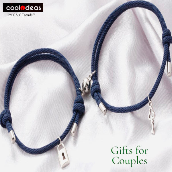 Padlock & key Magnetic Attraction Bracelets for Couples 5