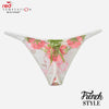 Passionate French Embroidery Flower Thong 2a
