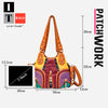 Patchwork Style Vegan Leather Multi Pocket Tote Bag 4