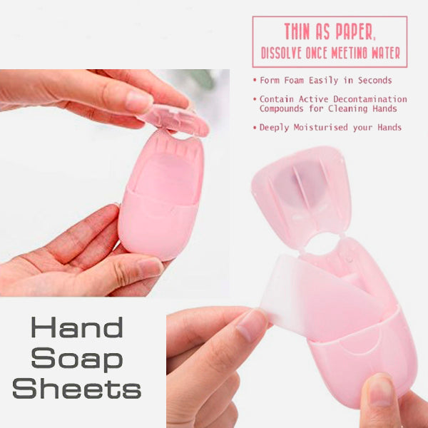 Portable Soluble Disinfectant Soap Sheets (50 Pcs)