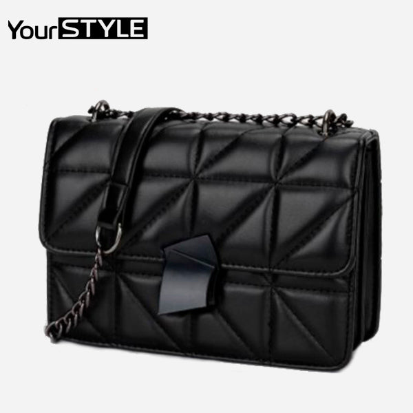 Quilted-effect Chain Shoulder Bag