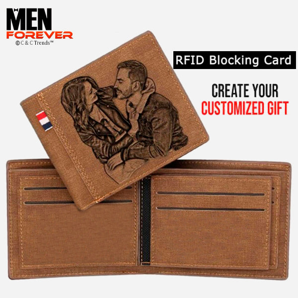 RFID Personalized Engraved Photo Wallet 1b
