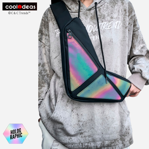Reflective Holographic USB Chest Bag 2