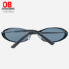 Retro Tiny Stretched Oval Sunglasses 10a