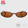 Retro Tiny Stretched Oval Sunglasses 16a