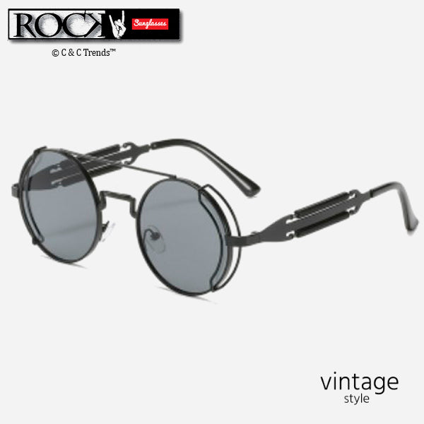 Rock & Roll Reflective Metallic Round Sunglasses 12