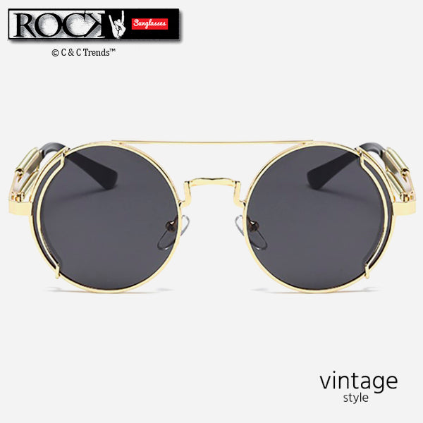 Rock & Roll Reflective Metallic Round Sunglasses 6