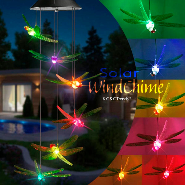 Romantic color changing solar powered wind chime 2