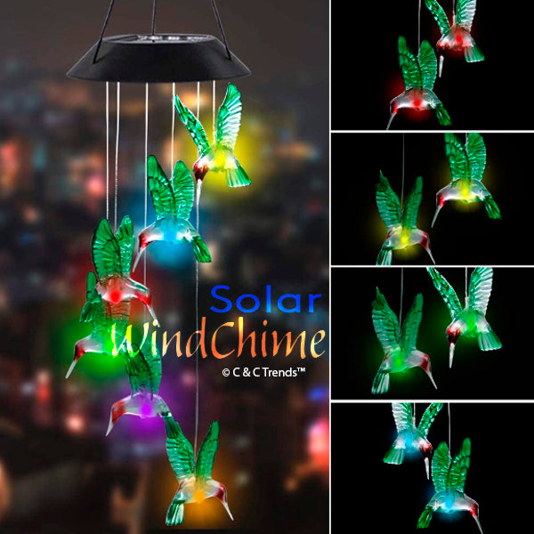 Romantic color changing solar powered wind chime 4