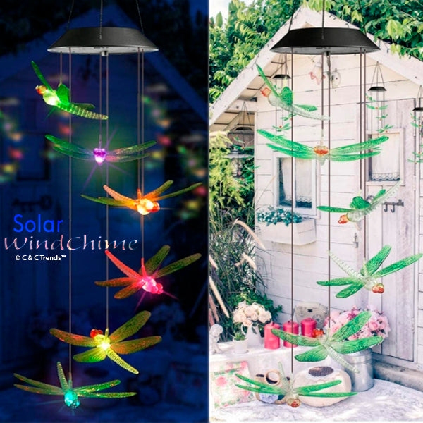 Romantic color changing solar powered wind chime 6
